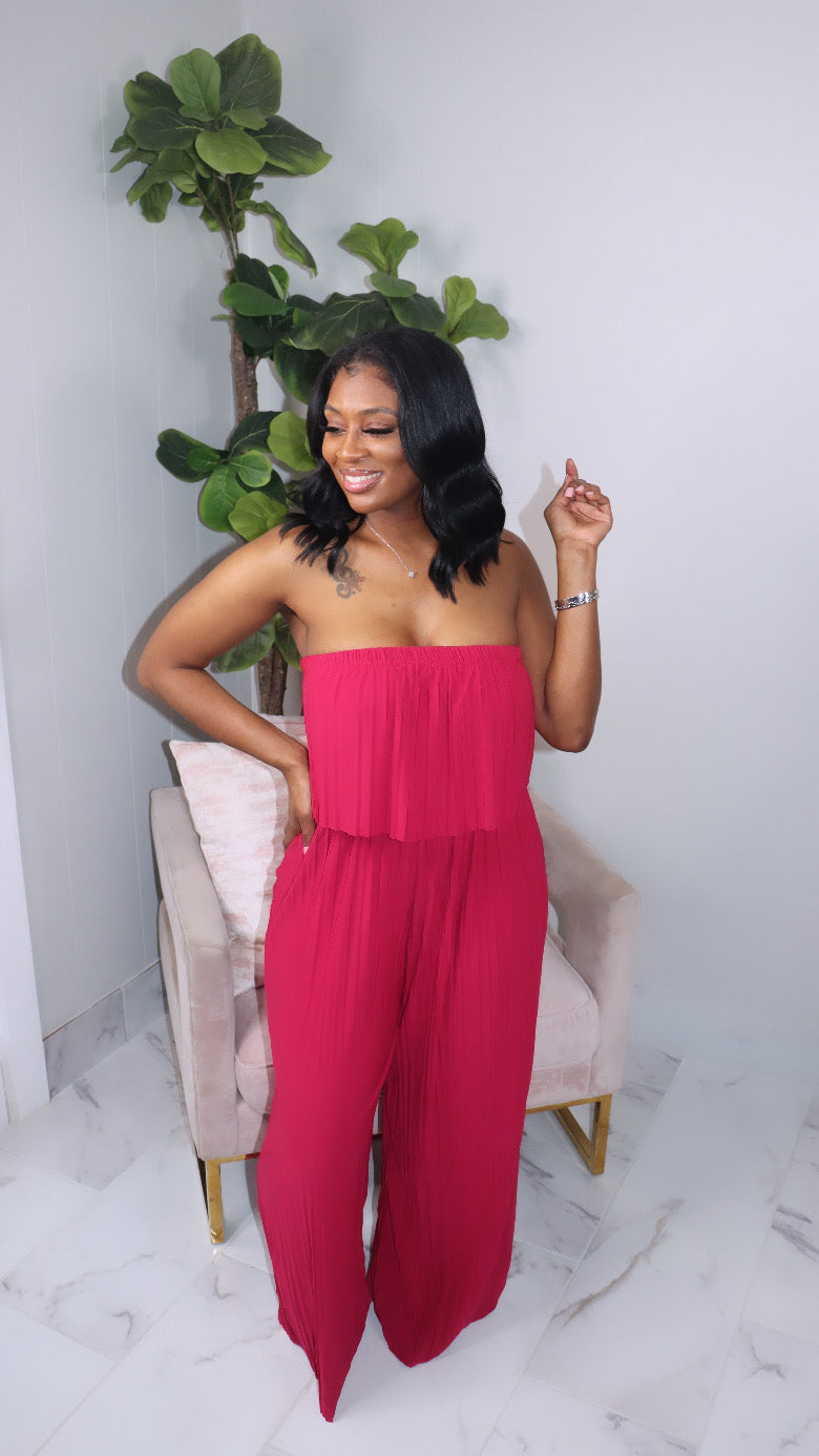 Jane Jumpsuit- CERISE