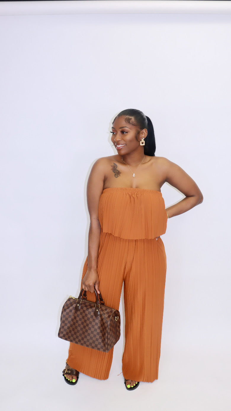 Jane Jumpsuit- Cognac