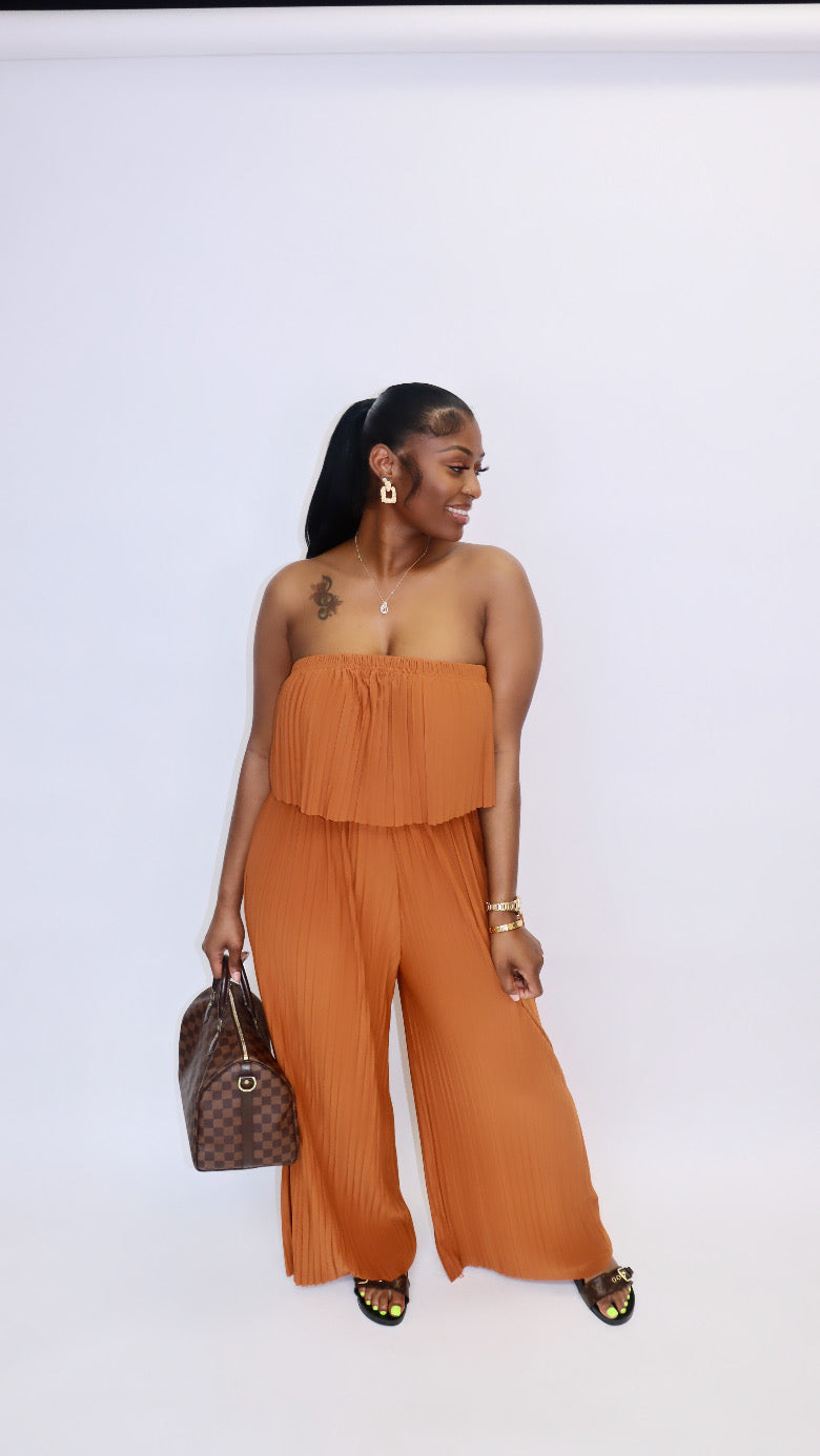 Jane Jumpsuit- Cognac