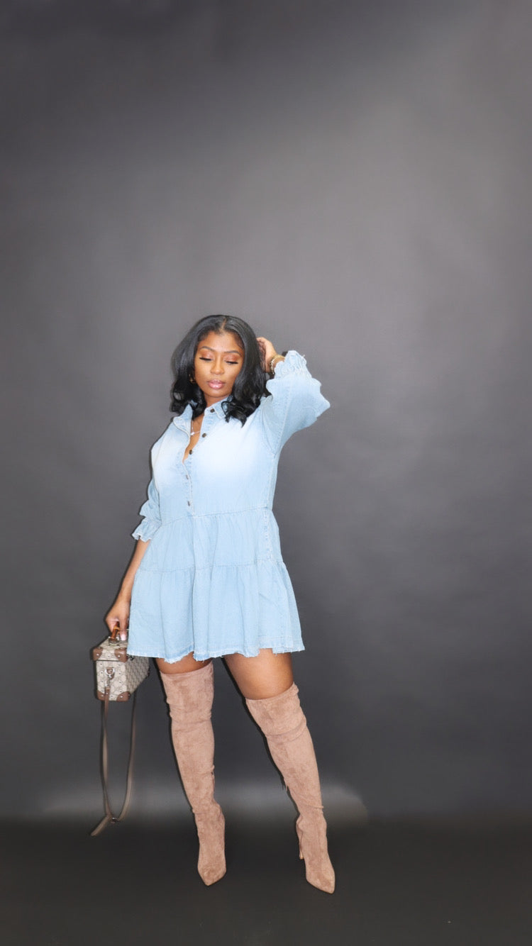 Babydoll Denim Dress